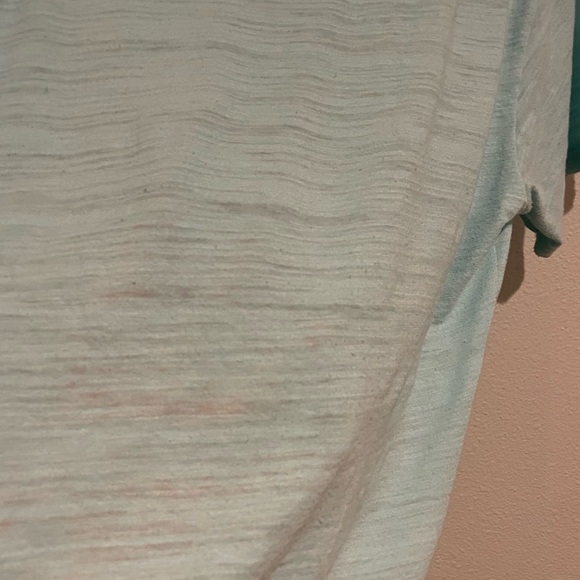 Disney Aqua Tinkerbell V neck tee shirt. Size L - Picture 3 of 4